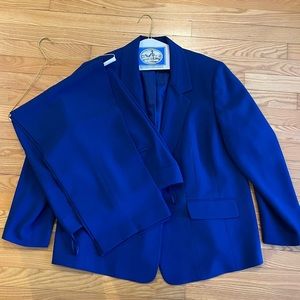 Le Suit from Macy’s, pants and matching suit jacket Royal Blue, size 18
